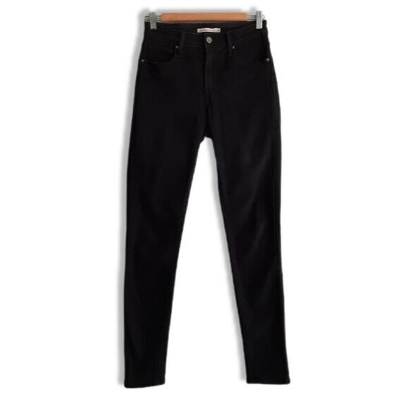 LEVI'S 721 High Rise Skinny Black Jeans Pants Neutral Sz 26 Flawed - Picture 3 of 16